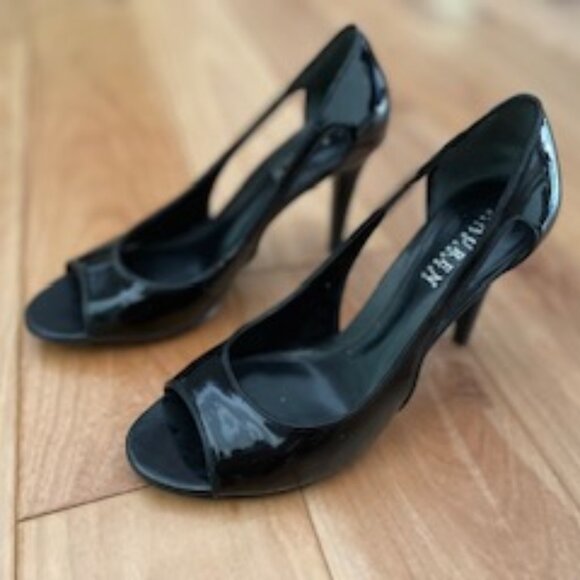 Ralph Lauren black Patent Heels Sz 7M - Picture 8 of 11